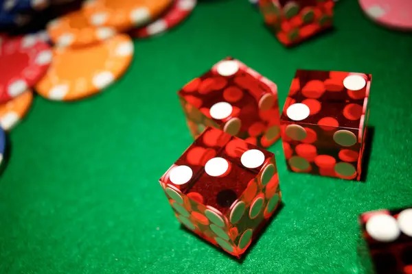Live casino studio with multiple dealer tables